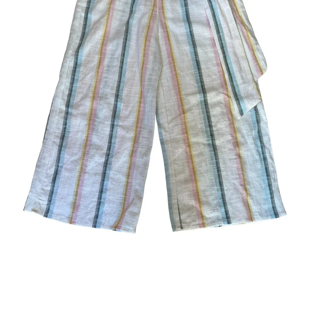 NWT Billabong x The Salty Blonde Dream Weaver Wide Leg Crop Striped Jumpsuit-S_8
